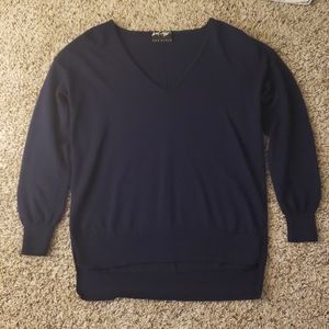 Women's Small Navy Blue High Low sweater